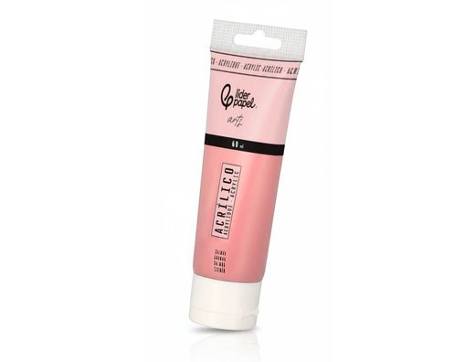 Pintura acrilica liderpapel tubo de plastico de 60 ml color salmon
