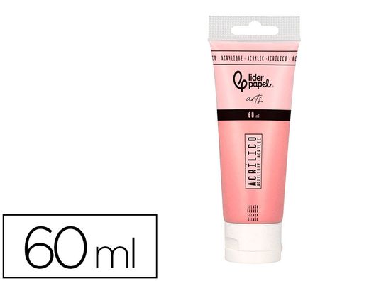 Pintura acrilica liderpapel tubo de plastico de 60 ml color salmon