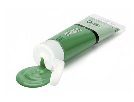 Pintura acrilica liderpapel tubo de plastico de 60 ml color verde oscuro