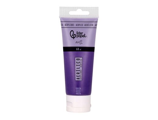 Pintura acrilica liderpapel tubo de plastico de 60 ml color violeta