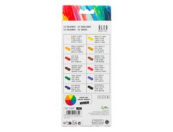 Pintura al oleo liderpapel caja de 12 tubos de aluminio de 12 ml colores surtidos