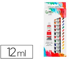 Pintura al oleo liderpapel caja de 12 tubos de aluminio de 12 ml colores surtidos