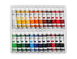 Pintura al oleo liderpapel caja de 24 tubos de aluminio de 12 ml colores surtidos