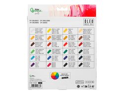 Pintura al oleo liderpapel caja de 24 tubos de aluminio de 12 ml colores surtidos