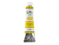 Pintura al oleo liderpapel tubo de aluminio de 20 ml color amarillo limon