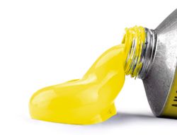 Pintura al oleo liderpapel tubo de aluminio de 20 ml color amarillo limon