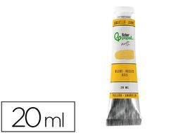 Pintura al oleo liderpapel tubo de aluminio de 20 ml color amarillo
