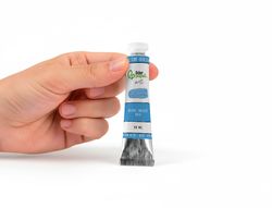Pintura al oleo liderpapel tubo de aluminio de 20 ml color azul cian