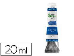 Pintura al oleo liderpapel tubo de aluminio de 20 ml color azul cobalto