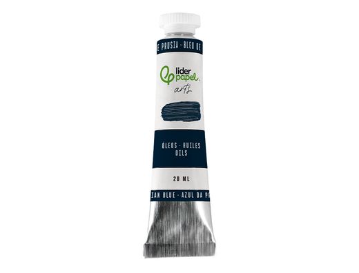 Pintura al oleo liderpapel tubo de aluminio de 20 ml color azul de prusia