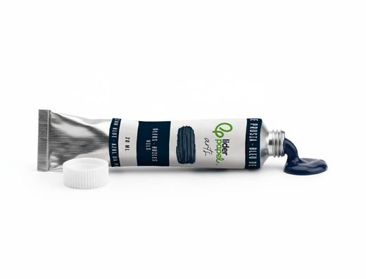 Pintura al oleo liderpapel tubo de aluminio de 20 ml color azul de prusia