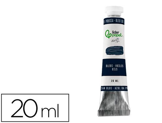 Pintura al oleo liderpapel tubo de aluminio de 20 ml color azul de prusia