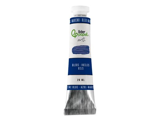 Pintura al oleo liderpapel tubo de aluminio de 20 ml color azul marino