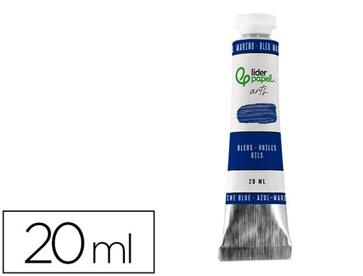 Pintura al oleo liderpapel tubo de aluminio de 20 ml color azul marino