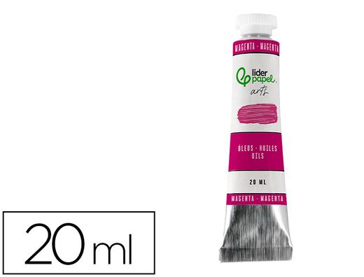 Pintura al oleo liderpapel tubo de aluminio de 20 ml color magenta