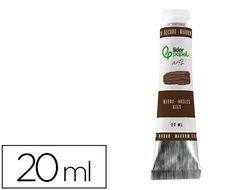 Pintura al oleo liderpapel tubo de aluminio de 20 ml color marron oscuro
