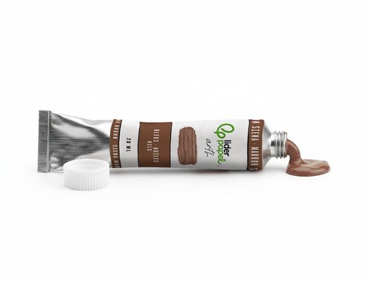 Pintura al oleo liderpapel tubo de aluminio de 20 ml color marron siena