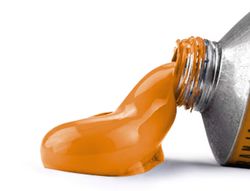 Pintura al oleo liderpapel tubo de aluminio de 20 ml color naranja permanente