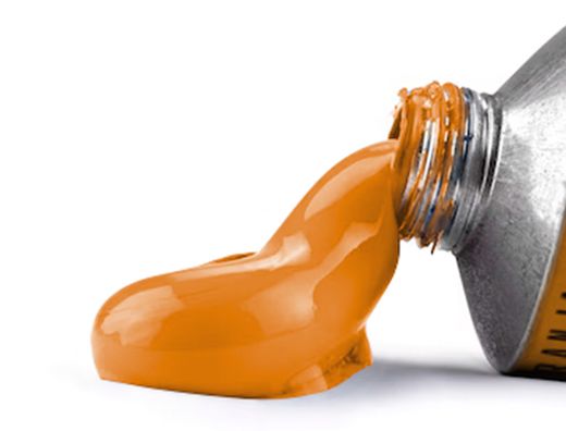 Pintura al oleo liderpapel tubo de aluminio de 20 ml color naranja permanente