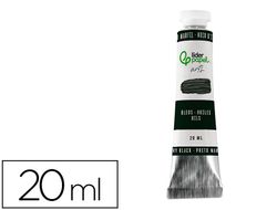 Pintura al oleo liderpapel tubo de aluminio de 20 ml color negro marfil