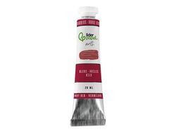 Pintura al oleo liderpapel tubo de aluminio de 20 ml color rojo burdeos