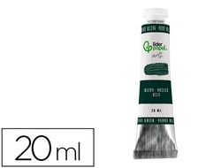 Pintura al oleo liderpapel tubo de aluminio de 20 ml color verde oliva