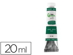 Pintura al oleo liderpapel tubo de aluminio de 20 ml color verde oscuro