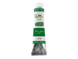 Pintura al oleo liderpapel tubo de aluminio de 20 ml color verde permanente