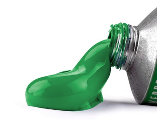 Pintura al oleo liderpapel tubo de aluminio de 20 ml color verde permanente