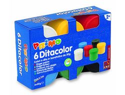Pintura de dedos primo 50 g caja de 6 unidades colores surtidos