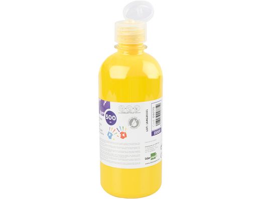 Pintura dedos liderpapel botella de 500 ml amarillo