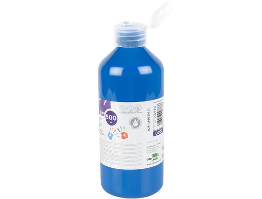 Pintura dedos liderpapel botella de 500 ml azul