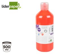 Pintura dedos liderpapel botella de 500 ml rojo