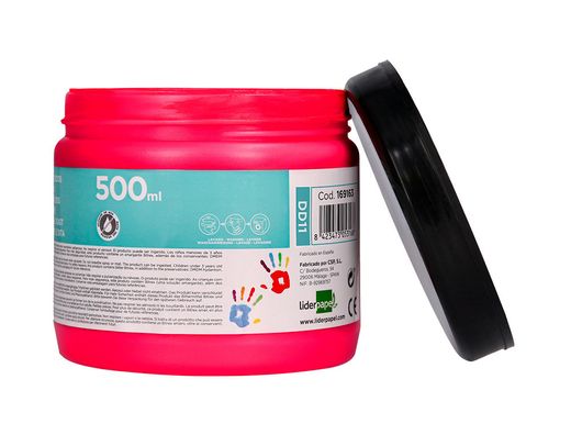 Pintura dedos liderpapel tarrina de 500 cc magenta