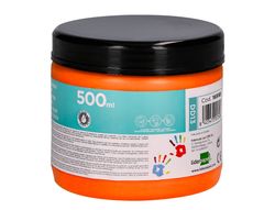Pintura dedos liderpapel tarrina de 500 cc naranja