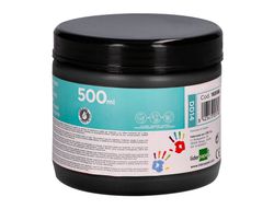 Pintura dedos liderpapel tarrina de 500 cc negro