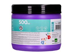 Pintura dedos liderpapel tarrina de 500 cc violeta