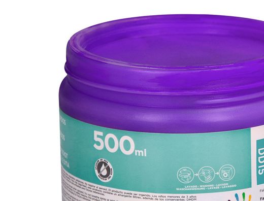 Pintura dedos liderpapel tarrina de 500 cc violeta