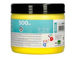 Pintura dedos liderpapel tarrina de 500 ml amarillo