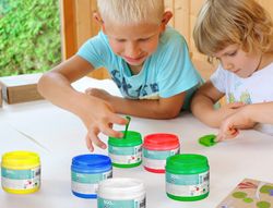 Pintura dedos liderpapel tarrina de 500 ml blanco