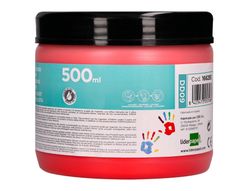 Pintura dedos liderpapel tarrina de 500 ml rojo