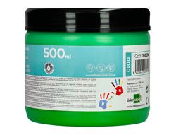 Pintura dedos liderpapel tarrina de 500 ml verde