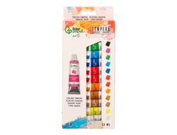Pintura gouache/tempera liderpapel caja de 12 tubos de aluminio de 12 ml colores surtidos