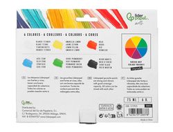 Pintura gouache/tempera liderpapel caja de 6 tubos de plastico de 75 ml colores surtidos