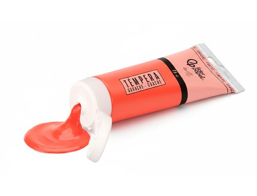 Pintura gouache/tempera liderpapel caja de 6 tubos de plastico de 75 ml colores surtidos