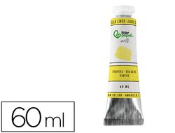 Pintura gouache/tempera liderpapel tubo de aluminio de 60 ml color amarillo limon