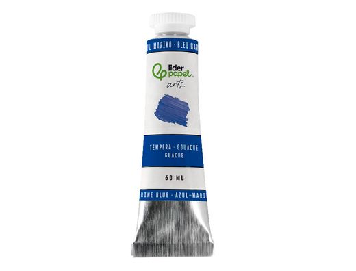 Pintura gouache/tempera liderpapel tubo de aluminio de 60 ml color azul marino