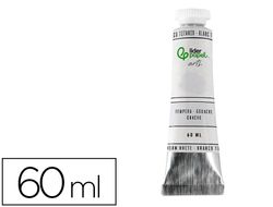 Pintura gouache/tempera liderpapel tubo de aluminio de 60 ml color blanco titanio