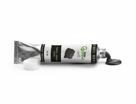 Pintura gouache/tempera liderpapel tubo de aluminio de 60 ml color negro marfil