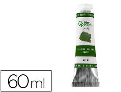 Pintura gouache/tempera liderpapel tubo de aluminio de 60 ml color verde oscuro